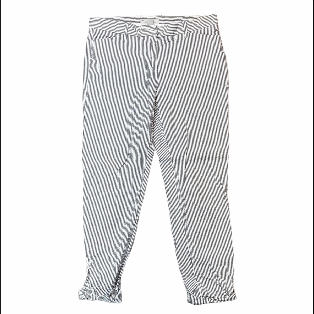 Gap Slim Cropped Blue & White Stripped Crop Pants